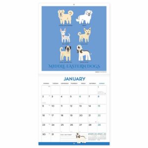 LEGAMI Dogs of the World Wandkalender 2023 – 18 x 18 cm 2 | LEGAMI