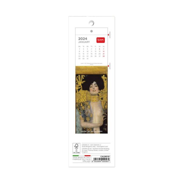 LEGAMI Gustav Klimt Lesezeichen Kalender 2024 3 | Gustav Klimt Lesezeichen-Kalender 2024