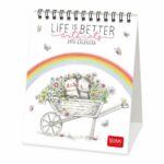 LEGAMI Life is better with Cats Tischkalender 2023 – 12 x 14,5 cm