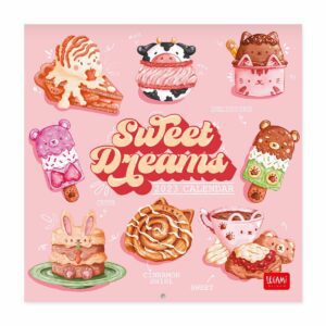 LEGAMI Sweet Dreams Wandkalender 2023 – 18 x 18 cm