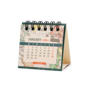 LEGAMI Travel Mikro-Tischkalender 2024 – 5,8 x 5,3 cm