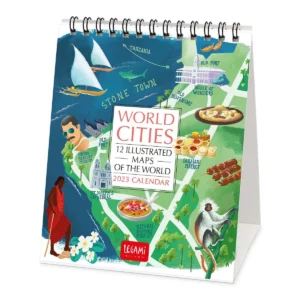 LEGAMI World Cities Tischkalender 2023 – 12 x 14,5 cm