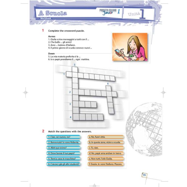 Edilingua 3PJ1EN unita1Es 1 | Progetto italiano junior 1 for English speakers – Student’s book & Workbook (+ DVD)