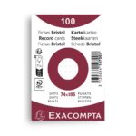 100 Karteikarten von Exacompta – A7 punktkariert
