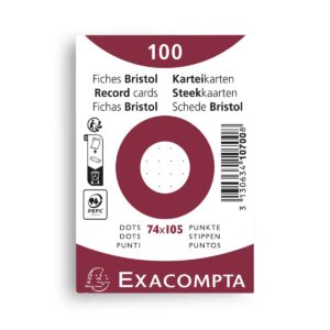 100 Flashcards from Exacompta – A7 dotted