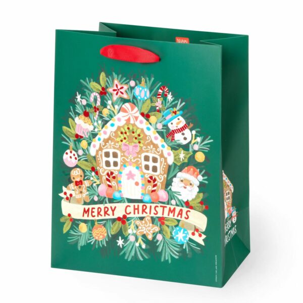 LEGAMI Christmas Gift Bag Medium – Gingerbread House