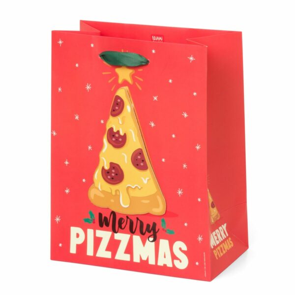 LEGAMI Weihnachtsgeschenktüte Medium – Merry Pizzmas
