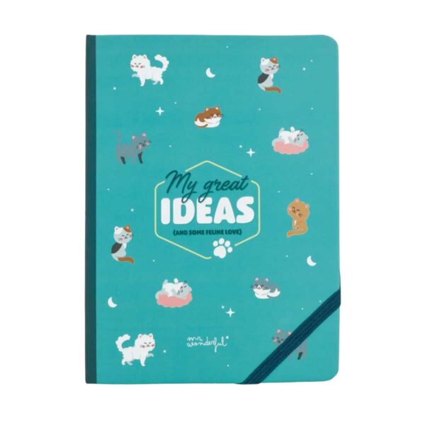 Mr. Wonderful Notebook Pet Lovers: My great ideas (and some feline love) – A5 liniert