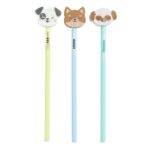 Mr. Wonderful Set of 3 pencils with erasers – Dog lovers