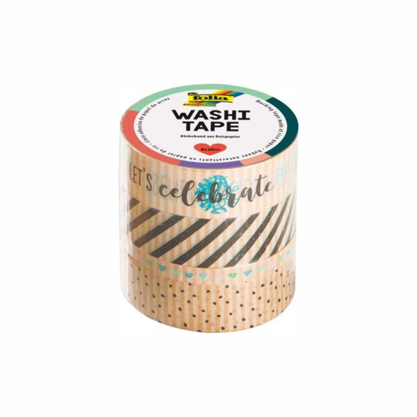 folia Washi Tape Kraft Paper II Set of 4