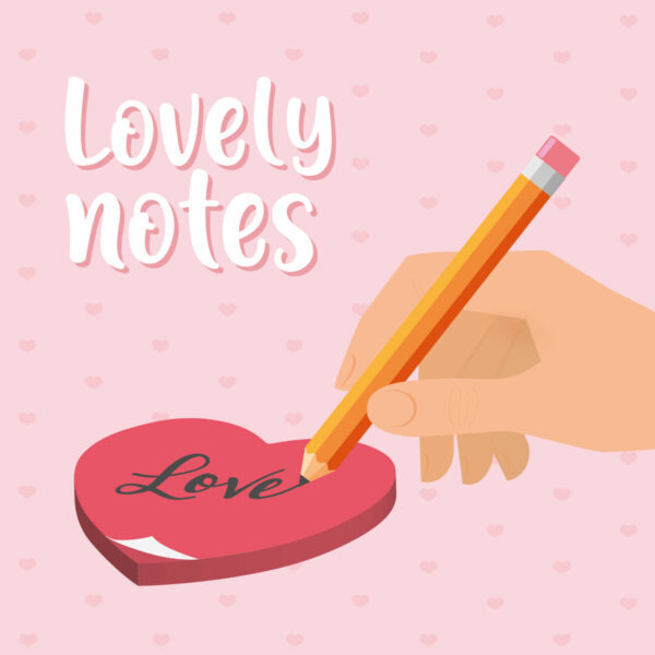LEGAMI Klebezettel Notizblock Lovely Notes Hearts 3 | Sticky Notepad Lovely Notes