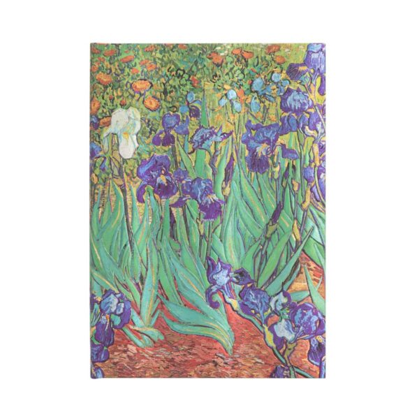 Paperblanks Notizbuch Van Goghs Schwertlilien – Midi 18×13 cm liniert 2 | Van Goghs Schwertlilien – Notizbuch Midi (18×13 cm), liniert