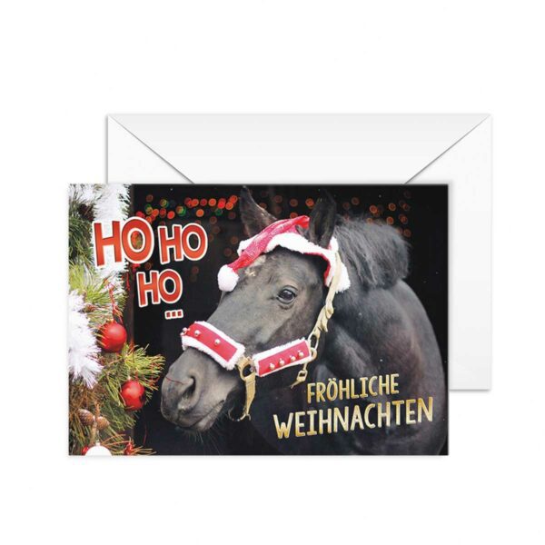 Weihnachtskarte Pferd