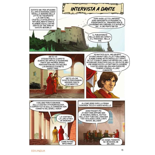 Collana Italiani Dante 15 | Dante – Vita e opere, Brevi graphic novel, Attività (B1+/B2)