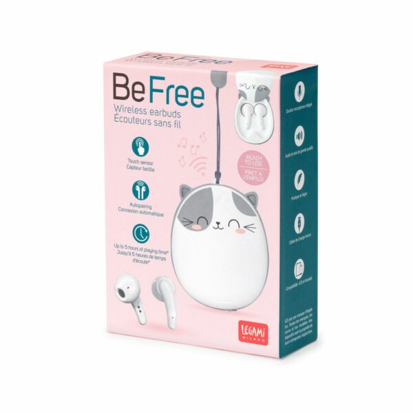 LEGAMI Be Free – Kabellose Kopfhoerer Kaetzchen 5 | Be Free – Wireless Earbuds Kitty