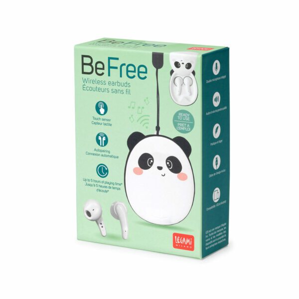 LEGAMI Be Free – Kabellose Kopfhoerer Panda 5 | Be Free – Wireless Earbuds Panda
