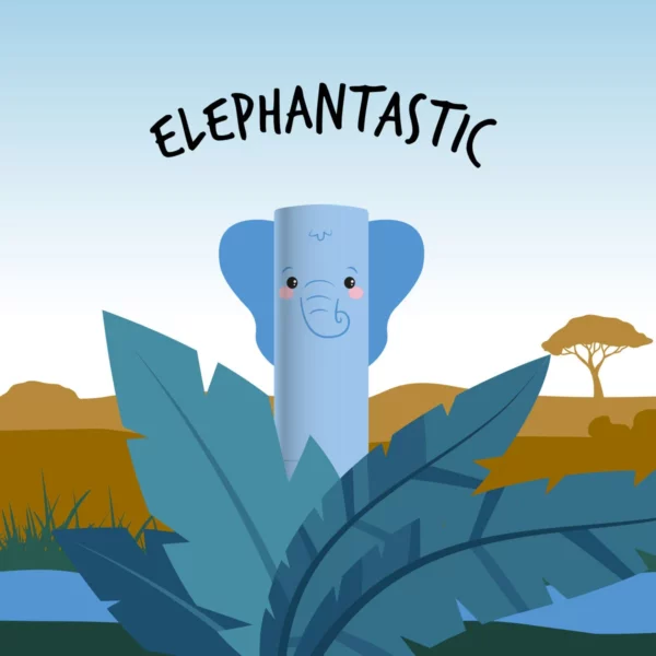 LEGAMI Loeschbarer Gelstift Elefant – blaue Tinte 4 | Erasable Gel Pen Elephant – blue