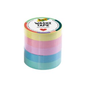 folia Washi Tape Uni Pastell 5er-Set
