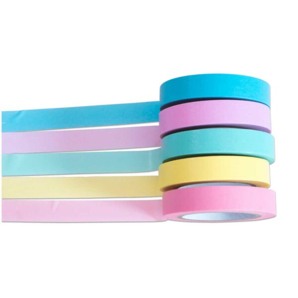 folia Washi Tape Uni Pastell 5er Set 4 | Washi Tape Uni Pastel Set of 5