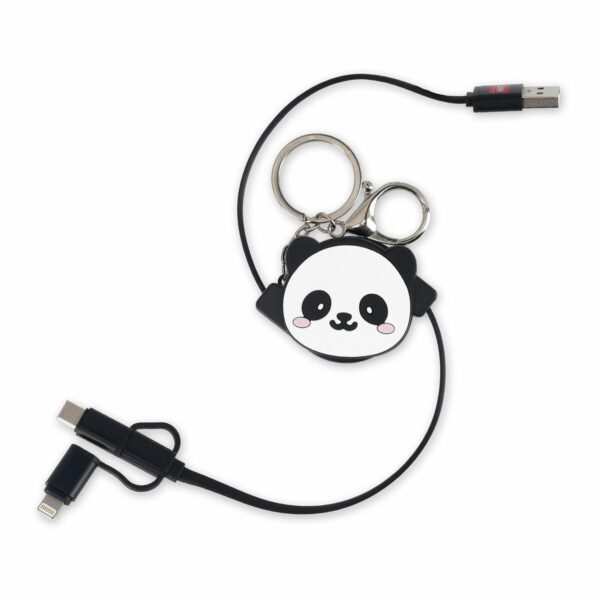 LEGAMI Charge N Roll Aufrollbares 3 in 1 Ladekabel – Panda 2 | Charge 'N Roll Aufrollbares 3-in-1 Ladekabel – Panda