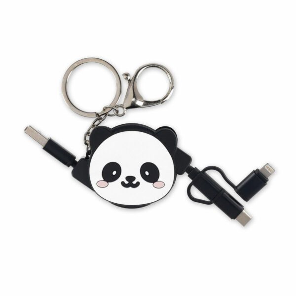 LEGAMI Charge 'N Roll Aufrollbares 3-in-1 Ladekabel – Panda