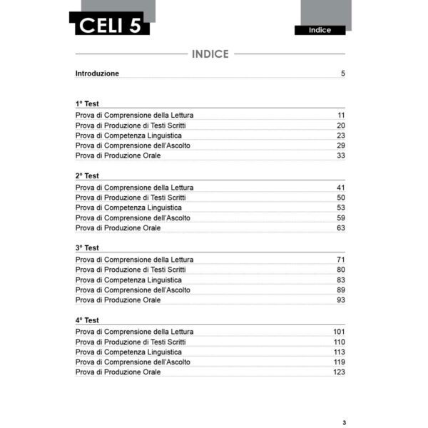 Ornimi Editions Celi 5 Specimen 5 | Celi 5 - Test di preparazione + audio scaricabile