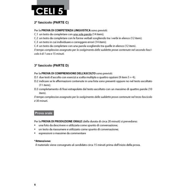 Ornimi Editions Celi 5 Specimen 8 | Celi 5 - Test di preparazione + audio scaricabile