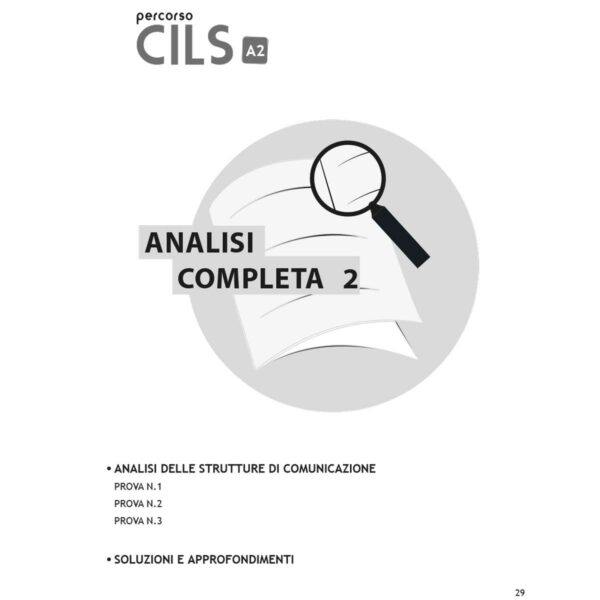 Specimen Cils A2 ONLINE 30 | Percorso CILS A2: Test di preparazione + audio scaricabile