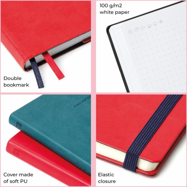 LEGAMI My Notebook Punktkariertes Notizbuch 1 | My Notebook – Punktkariertes Notizbuch Medium (13×21 cm) in Pink