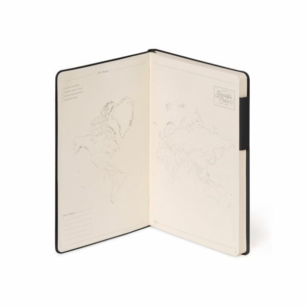 LEGAMI My Notebook – Unliniertes Notizbuch Medium in Schwarz 3 | My Notebook – Taccuino Pagina Bianca Medium (13×21 cm) Nero