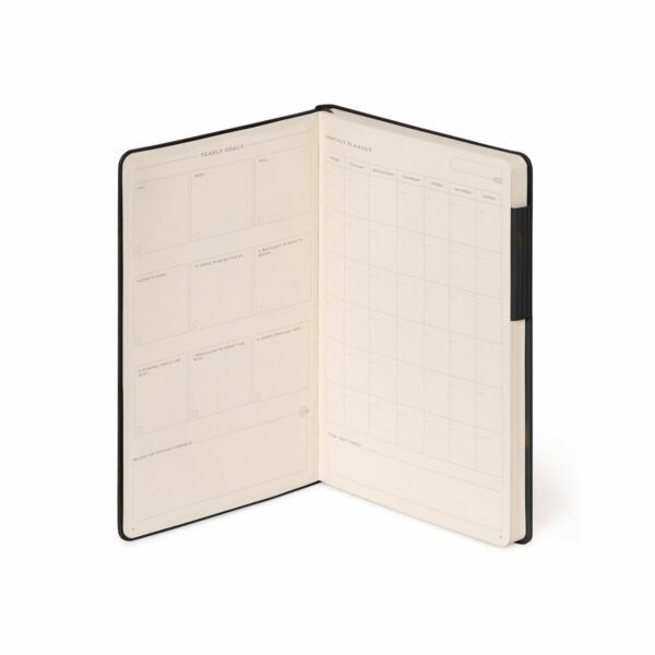 LEGAMI My Notebook – Unliniertes Notizbuch Medium in Schwarz 4 | My Notebook – Taccuino Pagina Bianca Medium (13×21 cm) Nero