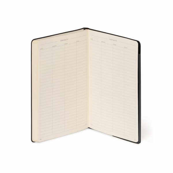 LEGAMI My Notebook – Unliniertes Notizbuch Medium in Schwarz 6 | My Notebook – Taccuino Pagina Bianca Medium (13×21 cm) Nero