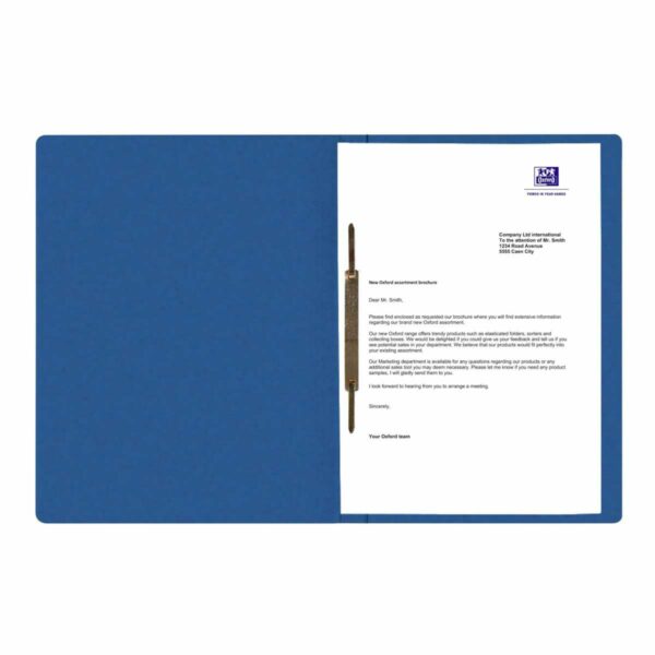 Oxford Top File Schnellhefter Pappe blau A4 2 | Top File+ Cardboard Folder blue A4