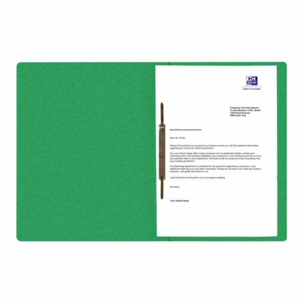 Oxford Top File Schnellhefter Pappe gruen A4 2 | Top File+ Cardboard Folder green A4