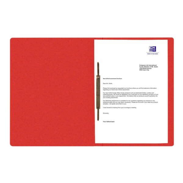 Oxford Top File Schnellhefter Pappe rot A4 2 | Top File+ Cardboard Folder red A4