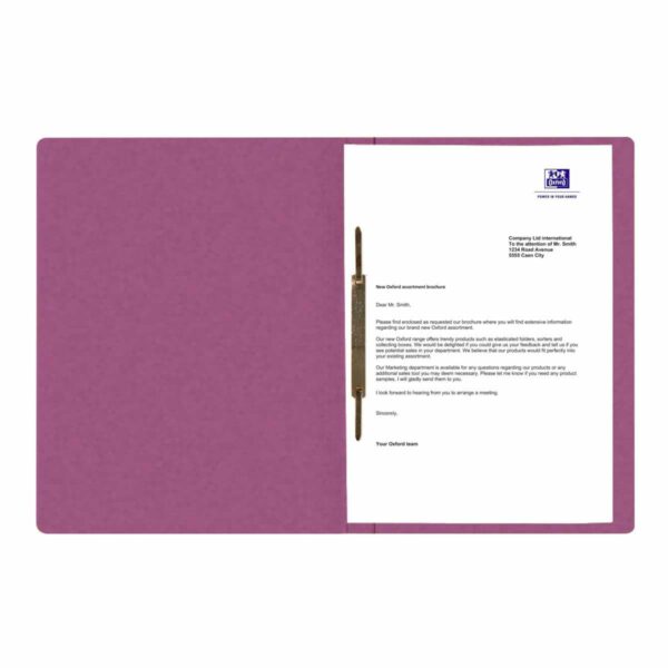 Oxford Top File Schnellhefter Pappe violett A4 2 | Top File+ Cardboard Folder purple A4
