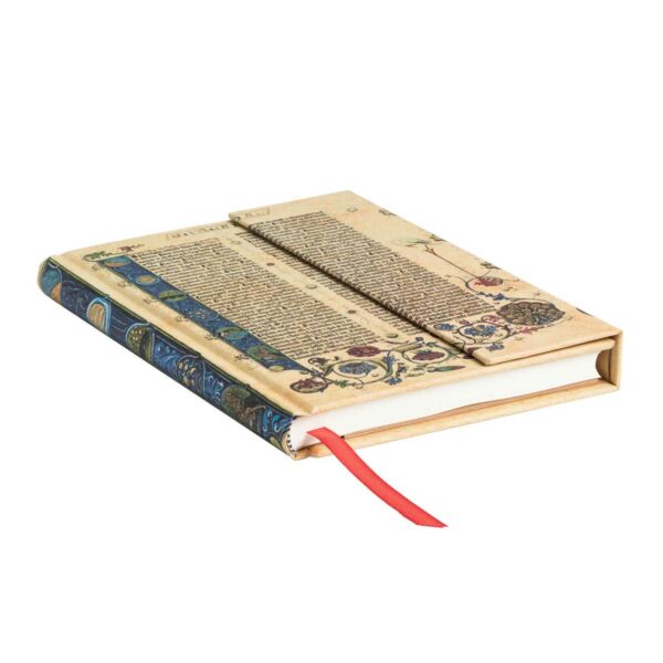 Paperblanks Notizbuch Gutenberg Bibel Genesis – Midi 18×13 cm liniert 2 | Gutenberg-Bibel Genesis – Notizbuch Midi (18×13 cm), liniert