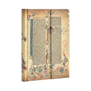 Paperblanks Notizbuch Gutenberg-Bibel Parabel – Midi (18×13 cm), liniert
