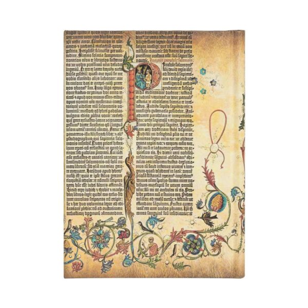 Paperblanks Notizbuch Gutenberg Bibel Parabel – Midi 18×13 cm liniert back | Gutenberg Bible Parabole – Notebook Midi (18×13 cm), lined
