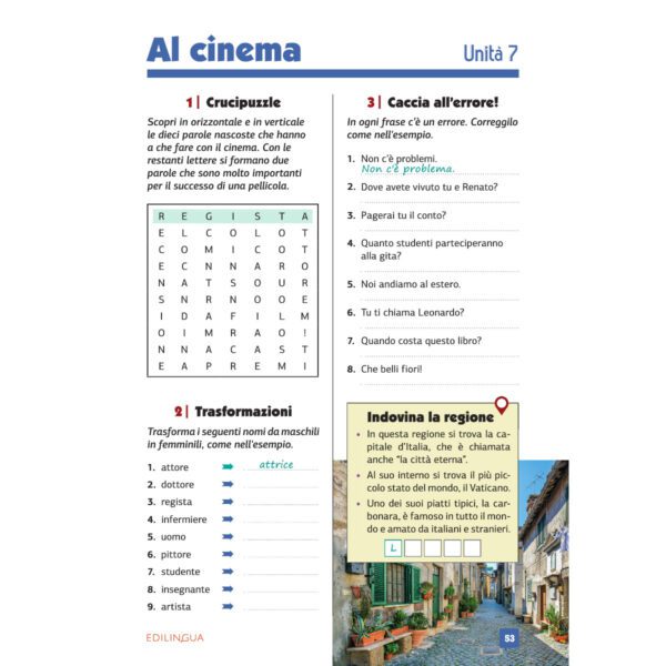 Specimen di Progetto italiano nel tempo libero 6 | Progetto Italiano nel tempo libero (A1-A2)