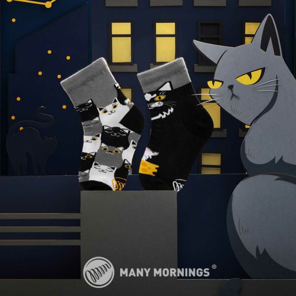 Black Cat Kindersocken von Many Mornings 2 | Black Cat Kindersocken
