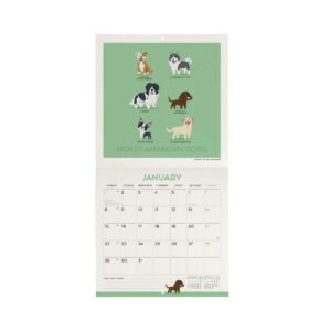 LEGAMI Dogs of the World Wandkalender 2024 – 18 x 18 cm 2 | Notizhefte, Stifte, Kalender und mehr