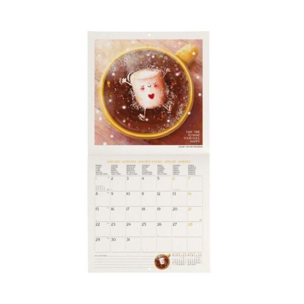LEGAMI Good Vibes Only Wandkalender 2024 – 18 x 18 cm 2 | Good Vibes Only Wall Calendar 2024 – 18 x 18 cm