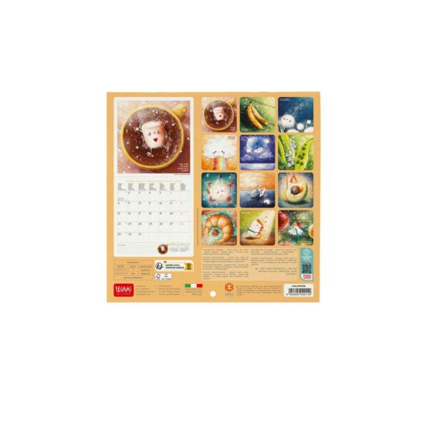 LEGAMI Good Vibes Only Wandkalender 2024 – 18 x 18 cm 3 | Good Vibes Only Wall Calendar 2024 – 18 x 18 cm