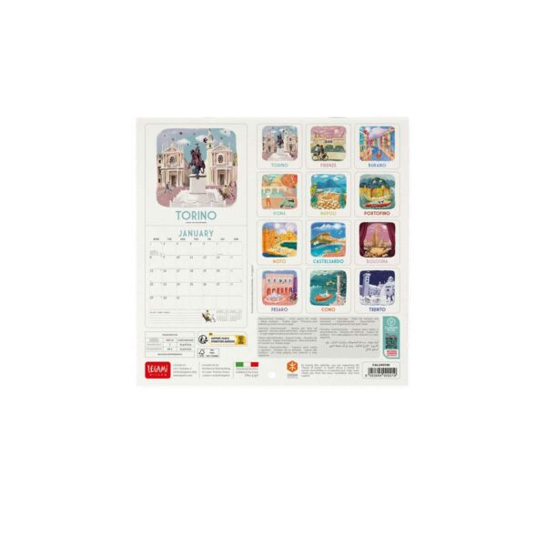 LEGAMI Italien Wandkalender 2024 – 18 x 18 cm 3 | Italien Wandkalender 2024 – 18 x 18 cm