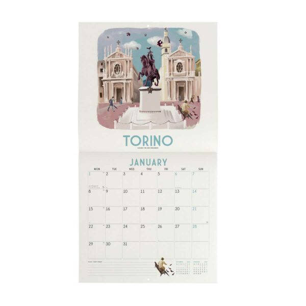 LEGAMI Italien Wandkalender 2024 – 30 x 29 cm 2 | Calendario da Parete Italy 2024 – 30 x 29 cm