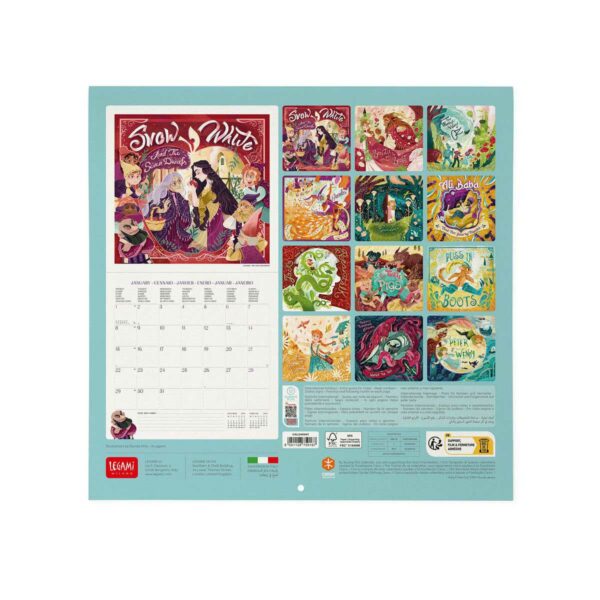 LEGAMI Once Upon a Time Wandkalender 2024 – 30 x 29 cm 3 | Once Upon a Time Wall Calendar 2024 – 30 x 29 cm