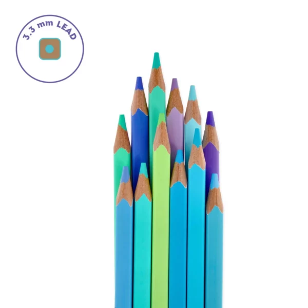 LEGAMI Set mit 12 Buntstiften – Ocean Palette 6 | Set of 12 Colouring Pencils – Ocean Palette