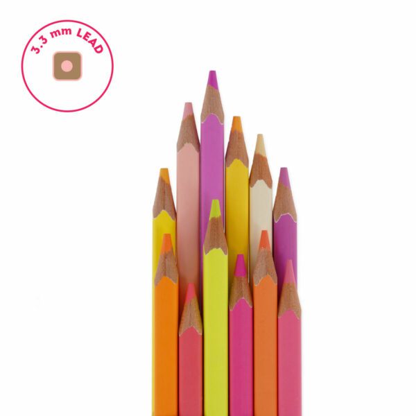 LEGAMI Set mit 12 Buntstiften – Sunset Palette 6 | Set of 12 Colouring Pencils – Sunset Palette