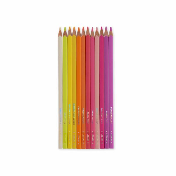 LEGAMI Set of 12 Colouring Pencils – Sunset Palette